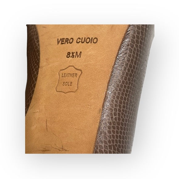 BCBG MaxAzria ❤︎ Onnie Snakeskin Leather Pump ❤︎ Mirror Stiletto Heel ❤︎ Taupe - Picture 13 of 16